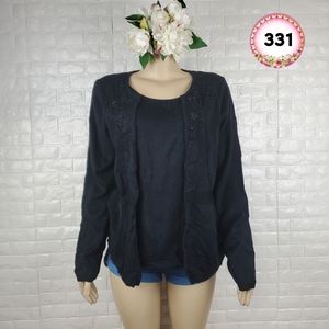 debbie morgan black large 2in1 sweater